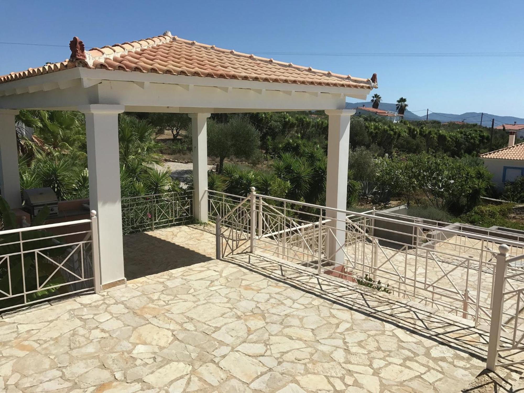 Luxurious Villa In Peloponnese With Swimming Pool Kamária Eksteriør billede